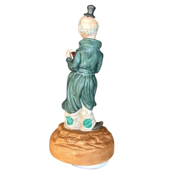 Aldon Porcelain Clown Music Box with Guitar Figurine Plays Send in the Clowns - Picture 4 of 16